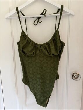 Nene Paris • Green Floral One Piece (Size L)